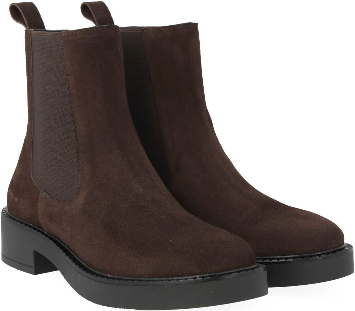 Brun minimalistisk ANGULUS Chelsea boot med chunky sål