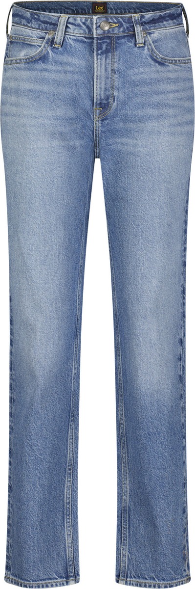 Mellemblå Lee Carol straight jeans med høj talje