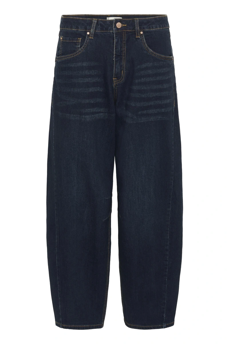 Mørkeblå Bahren relaxed balloon jeans fra Cream