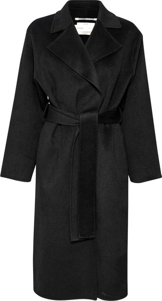 Sort loose uldfrakke med kashmir fra InWear