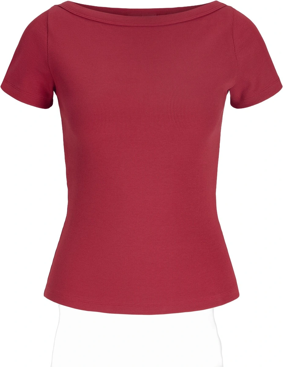 Scarlet Sage JXFifi kortærmet boatneck T-shirt fra JJXX