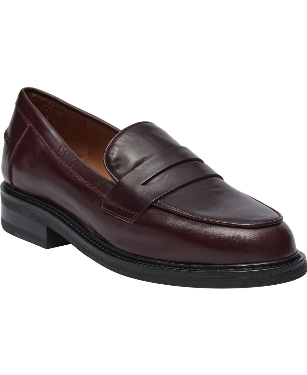 Bordeaux B1350 penny loafers med sort sål fra Billi Bi