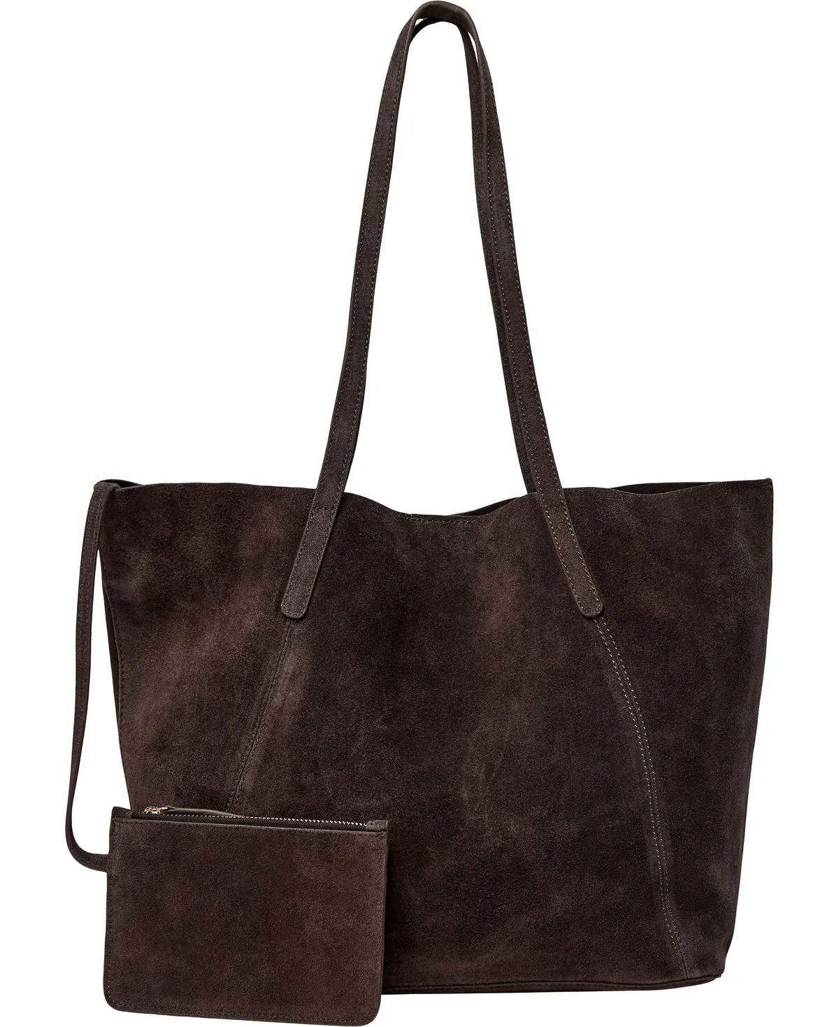 Magasin du Nord Collection Esi Suede Shopper i brunt ruskind
