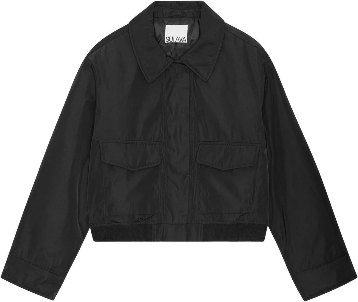 Sort klassisk Icon Bomber Jacket fra SUI AVA