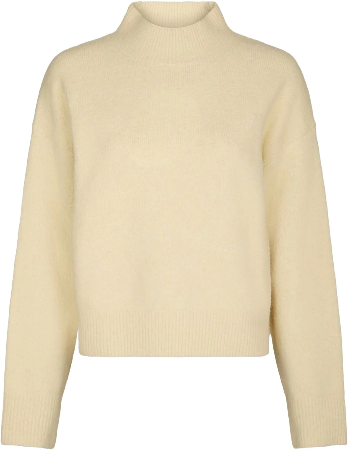 Smørgul løs Paulina high-neck-strik fra Neo Noir