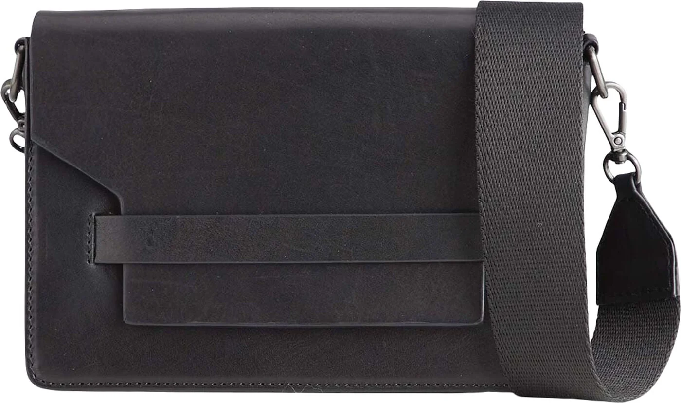 Sort Markberg Arabella crossbody med harmonikaform