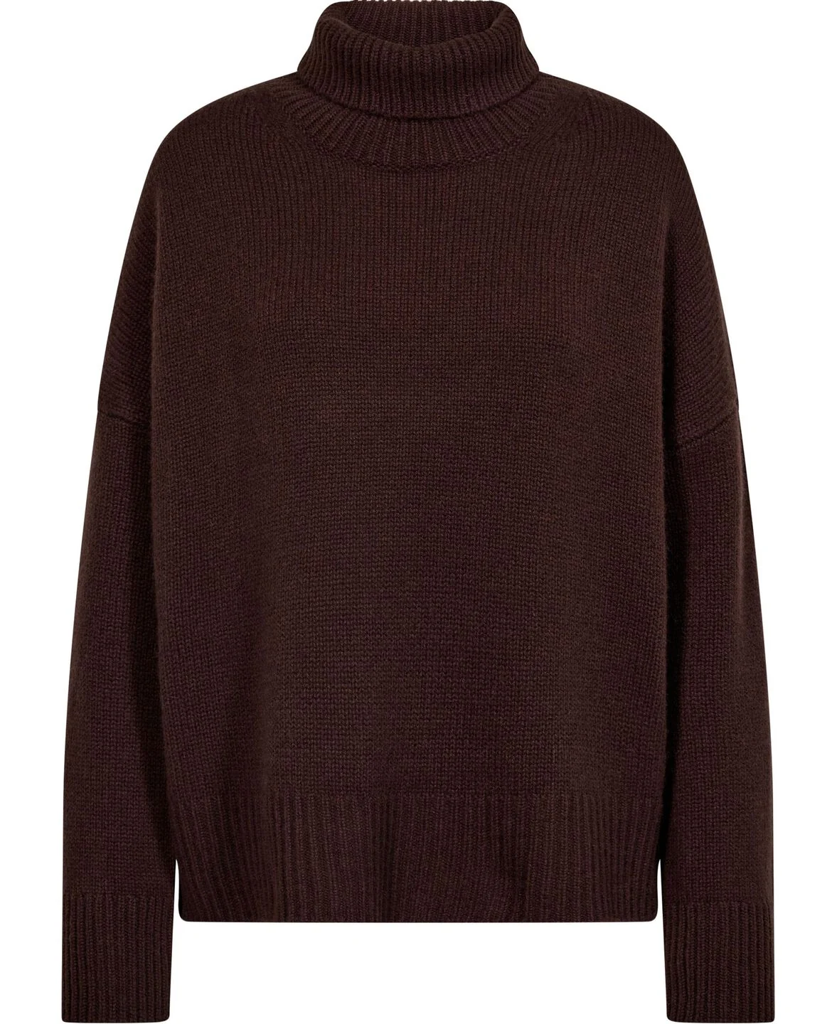 Mørkebrun Classic 1 rullekrave i cashmere