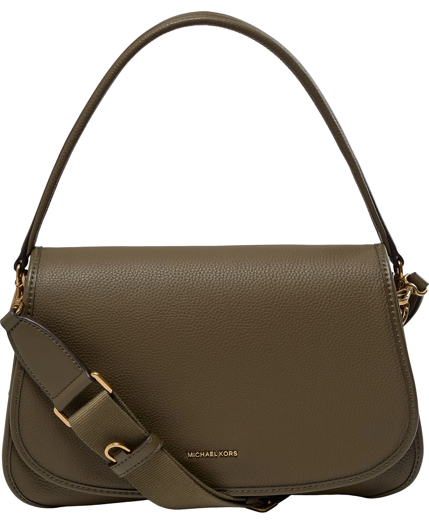 Mørkegrøn Michael Kors Messenger taske i læder