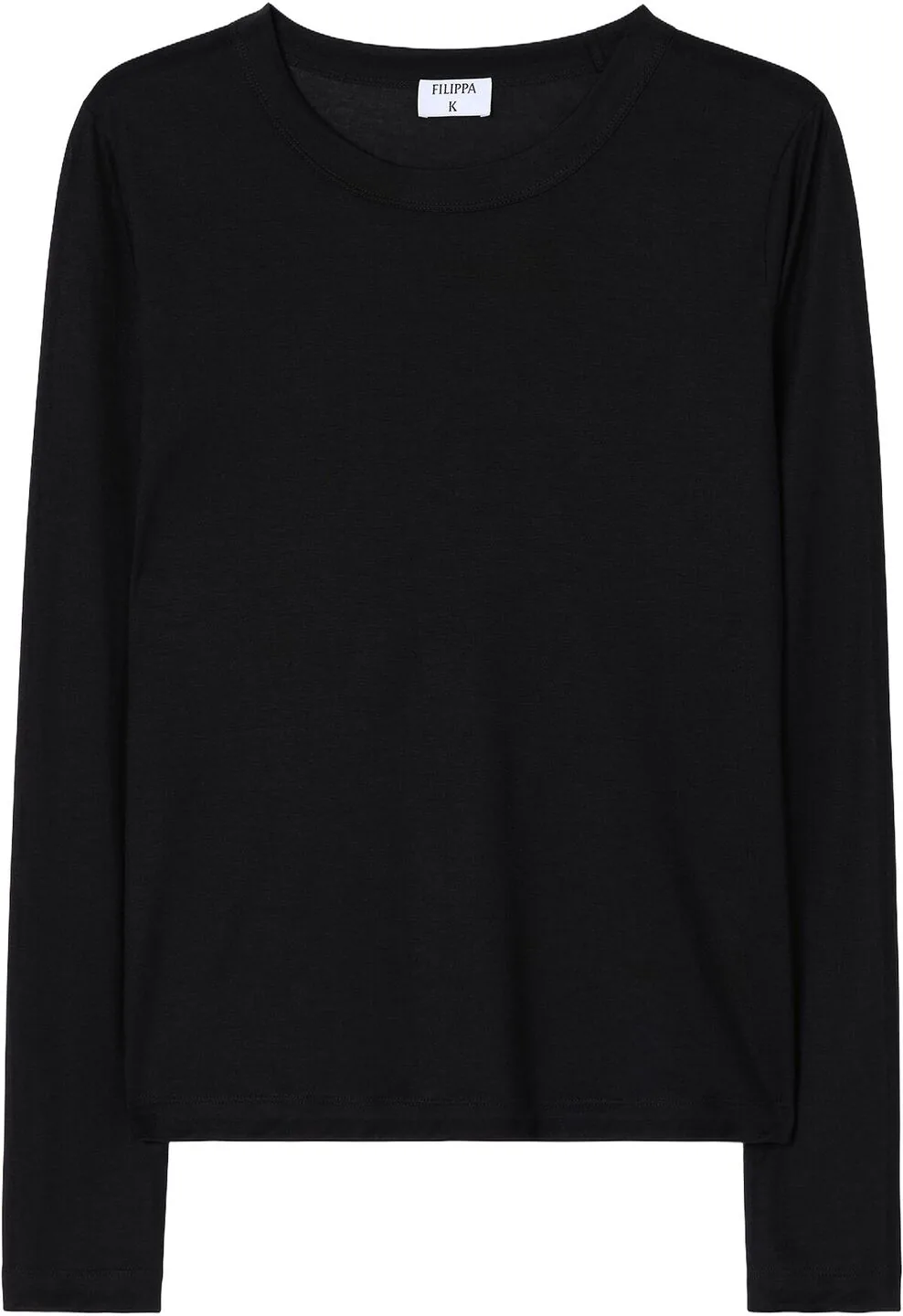Sort Scooped Longsleeve Top fra Filippa K