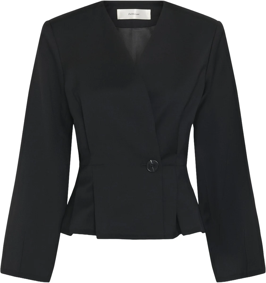 Kort sort blazer fra InWear