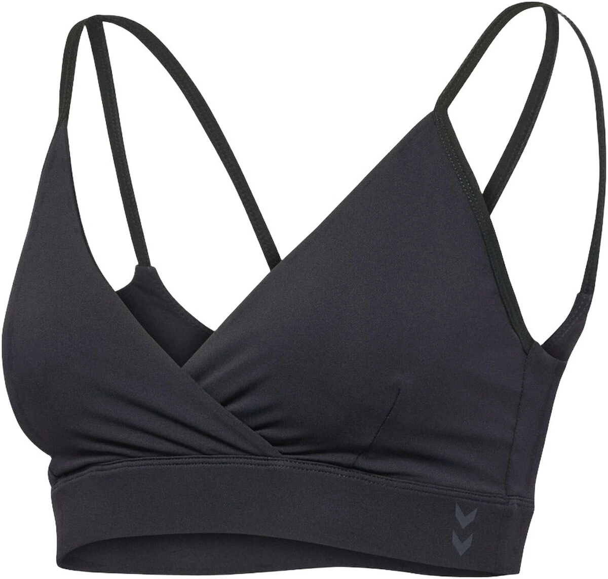 Sort sports-bh med smalle stropper fra Hummel