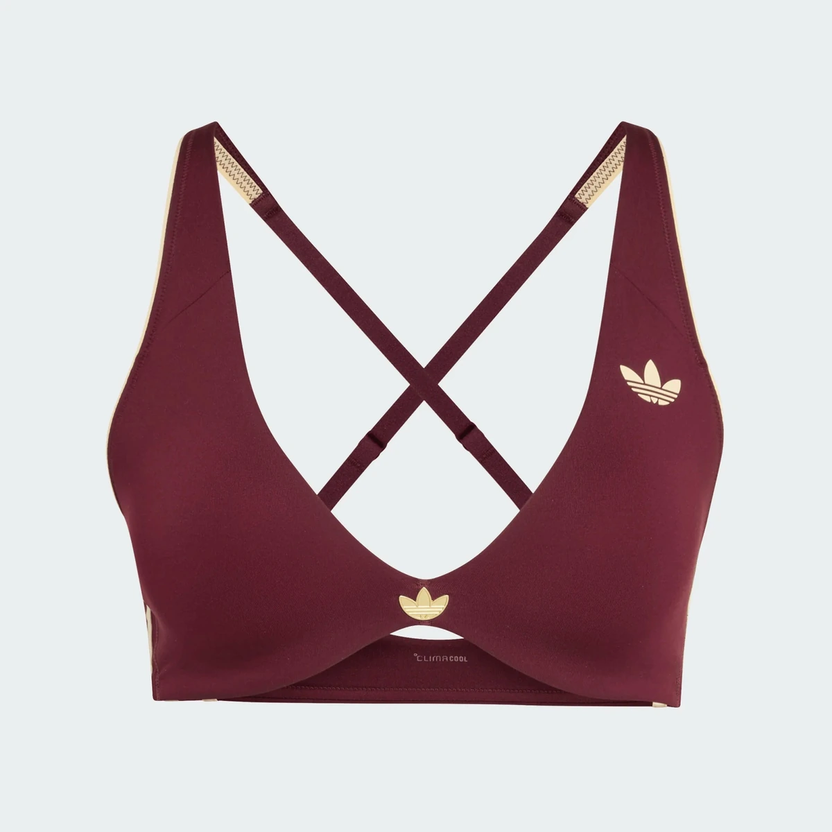 Bordeaux sports-bh med let støtte fra adidas Originals