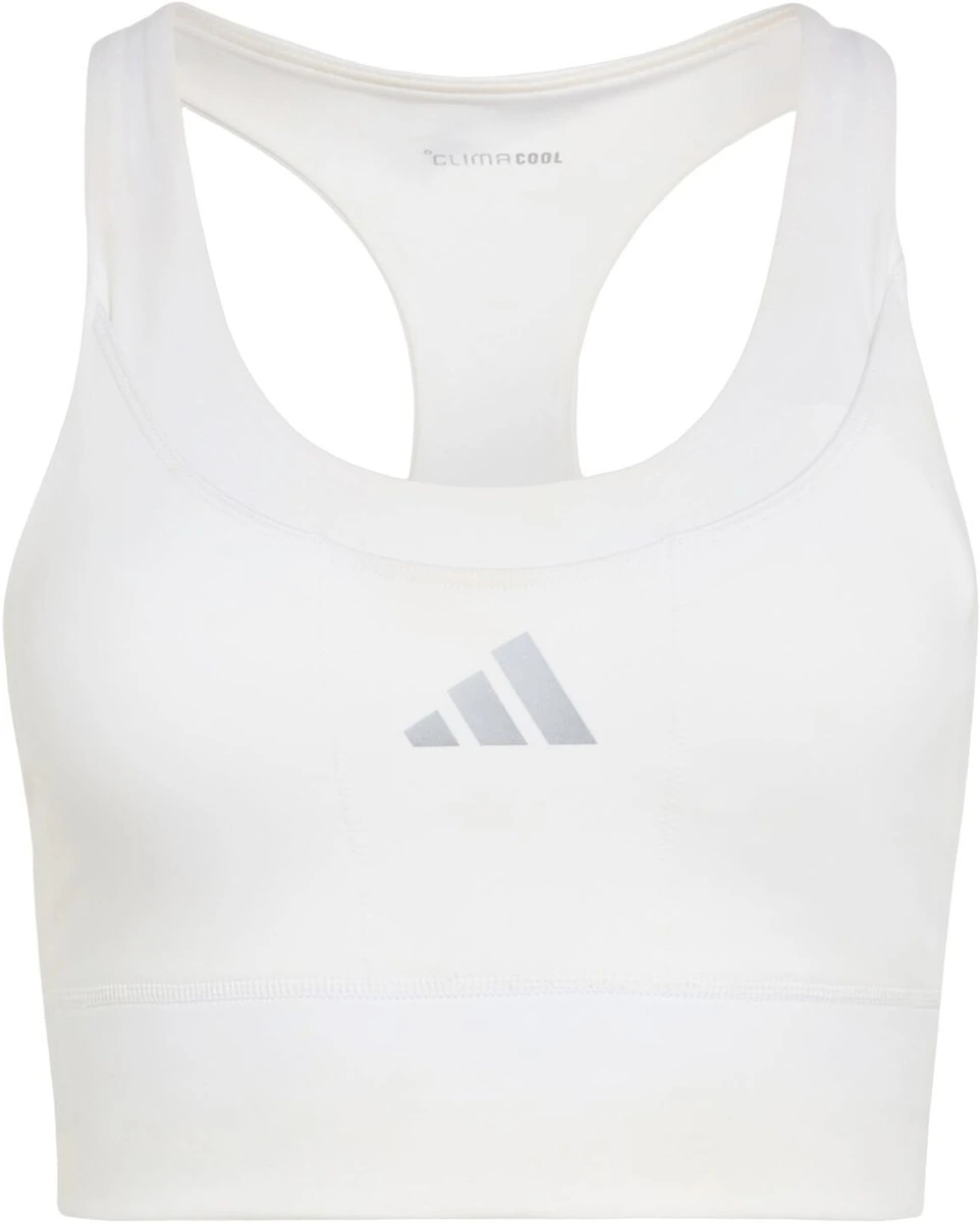 Hvid sports-bh med lommer fra adidas
