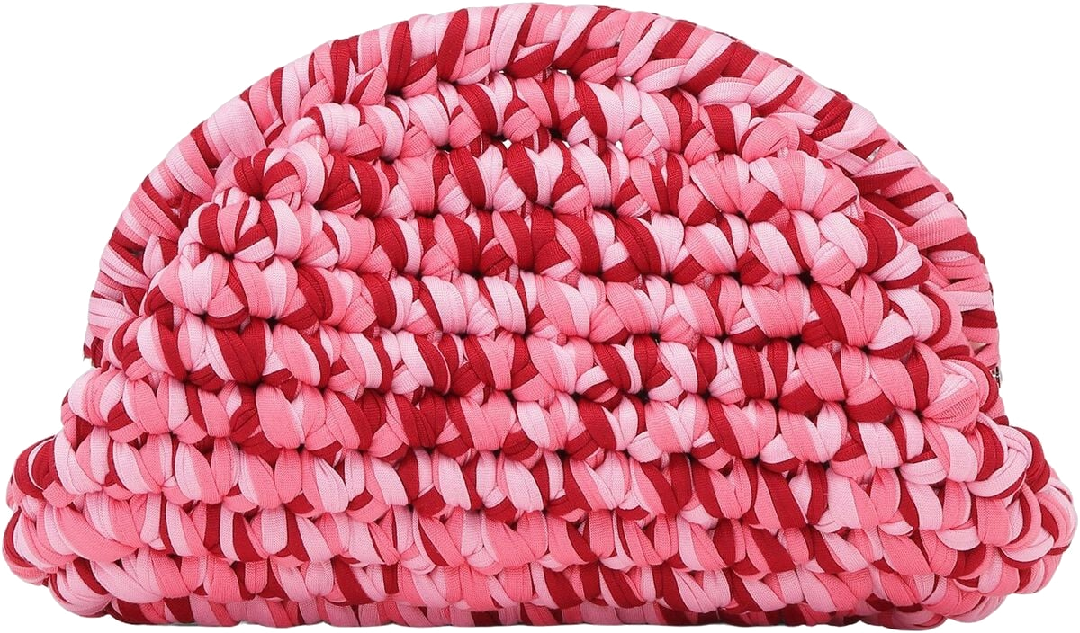 Pink håndflettet Cotton Clutch fra SUI AVA
