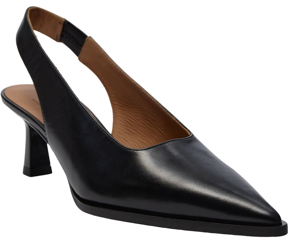 Sorte slingback-pumps med spids tå fra Billi Bi