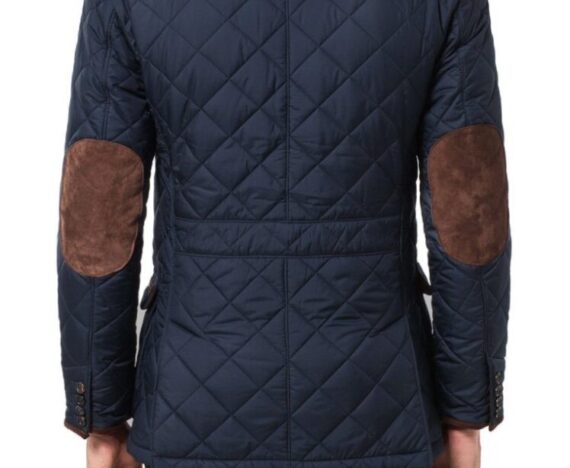 blå quiltet jakke ralph lauren