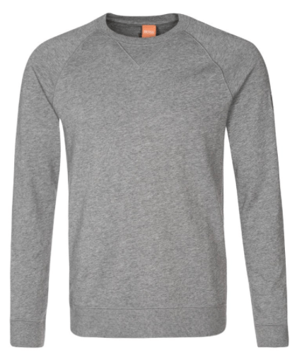 grå sweatshirt med rund hals