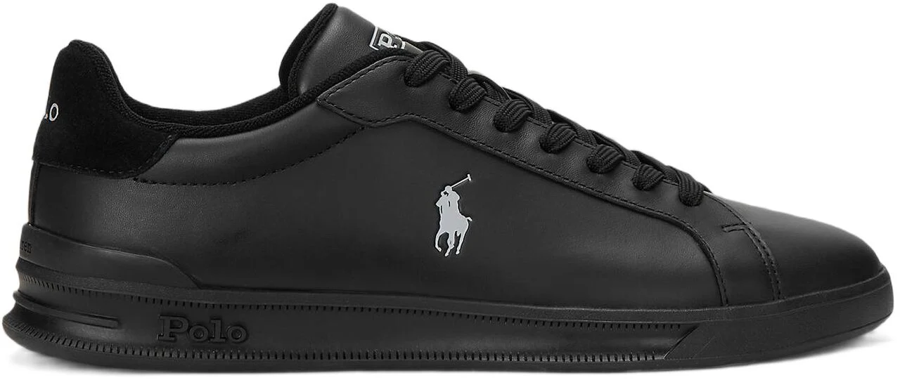 Polo Ralph Lauren sneakers herre sort læder hvidt logo