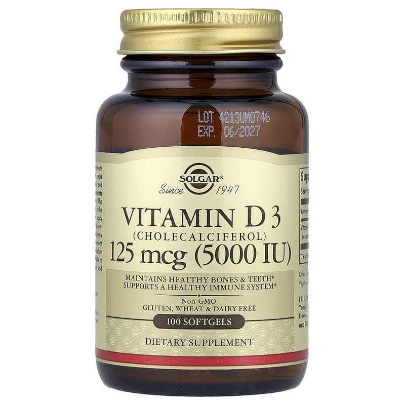 Solgar Vitamin D3 5000 IU softgels