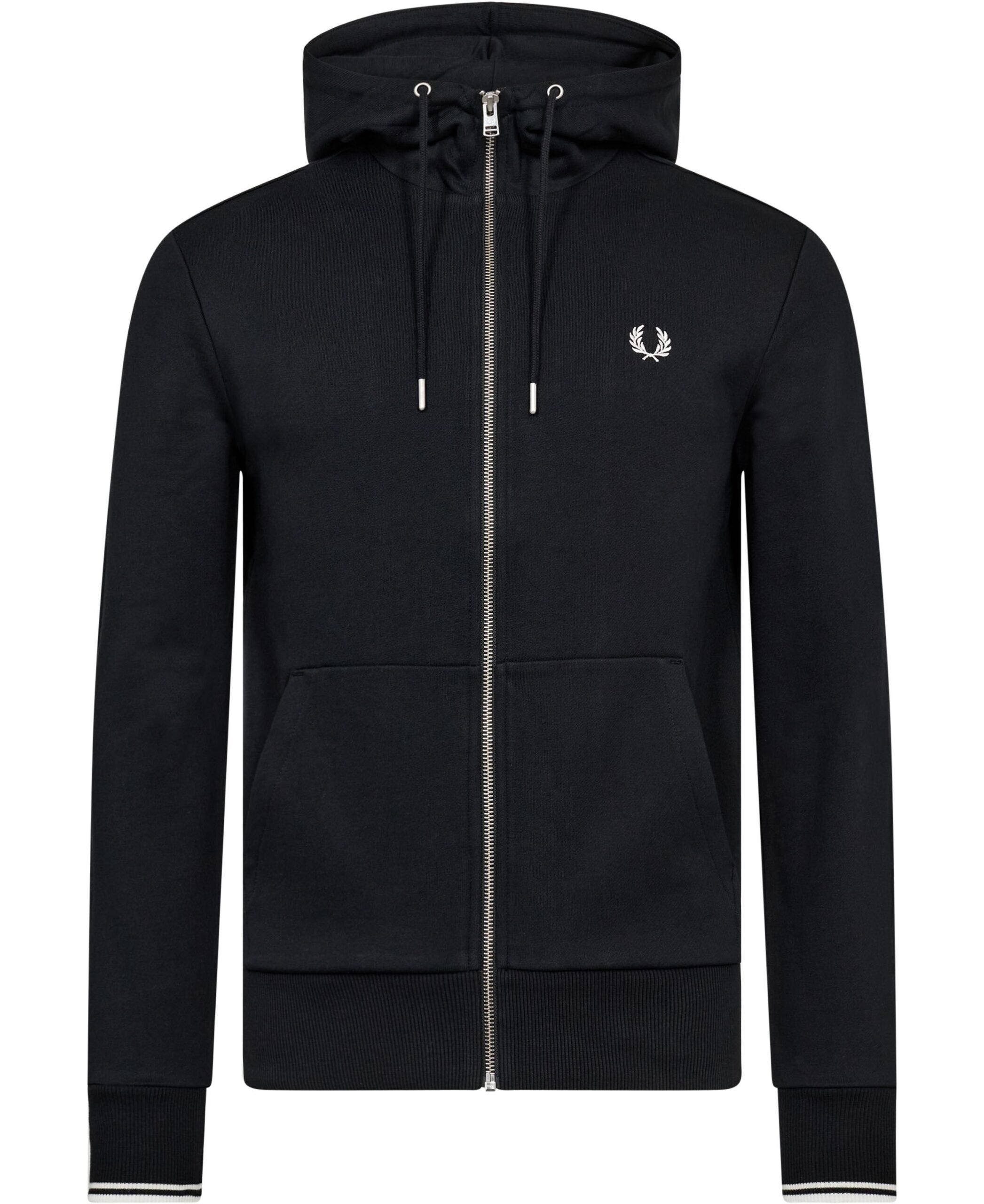 Fred Perry J7536 zip hoodie i sort