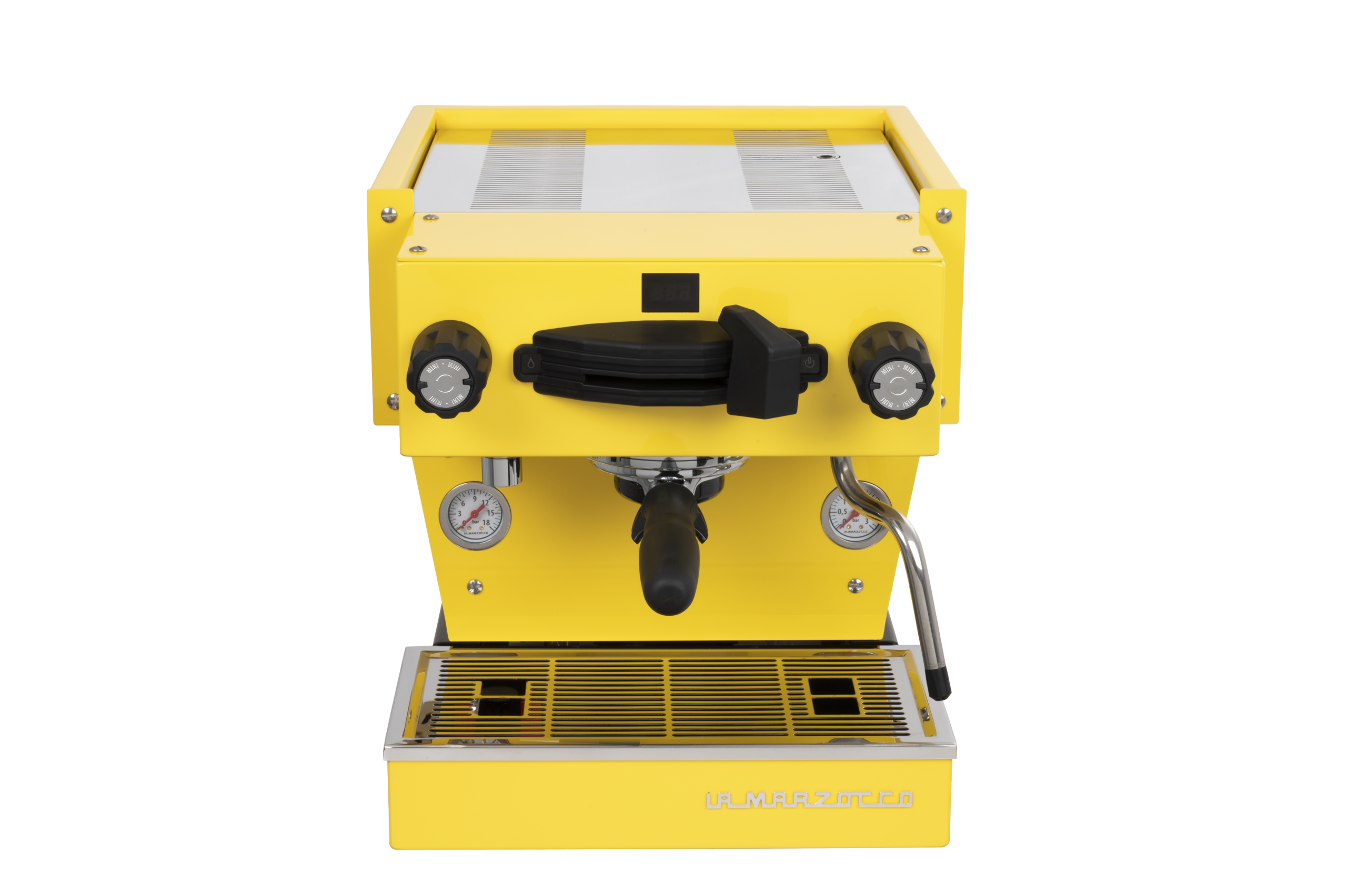 La Marzocco Linea Mini espressomaskine i gul, forfra