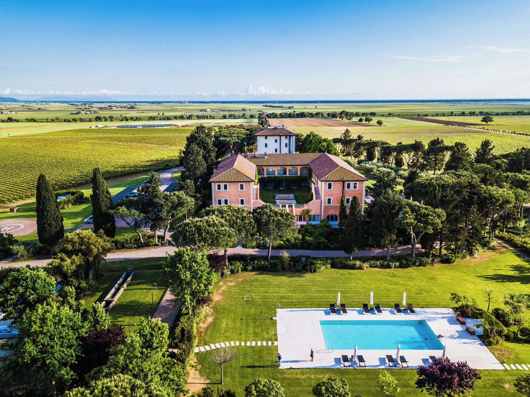 L'Andana med pool og Maremma-landskab