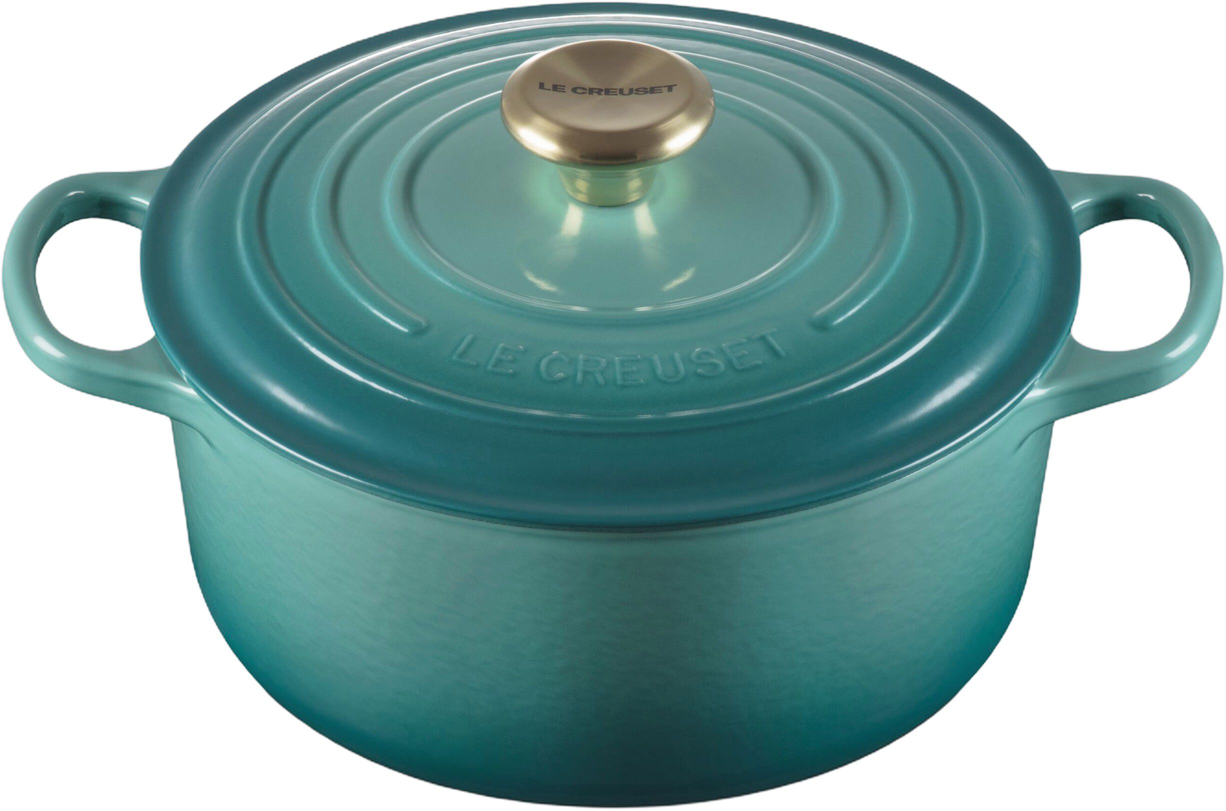 Le Creuset Signature rund gryde 24 cm i Bleu Riviera
