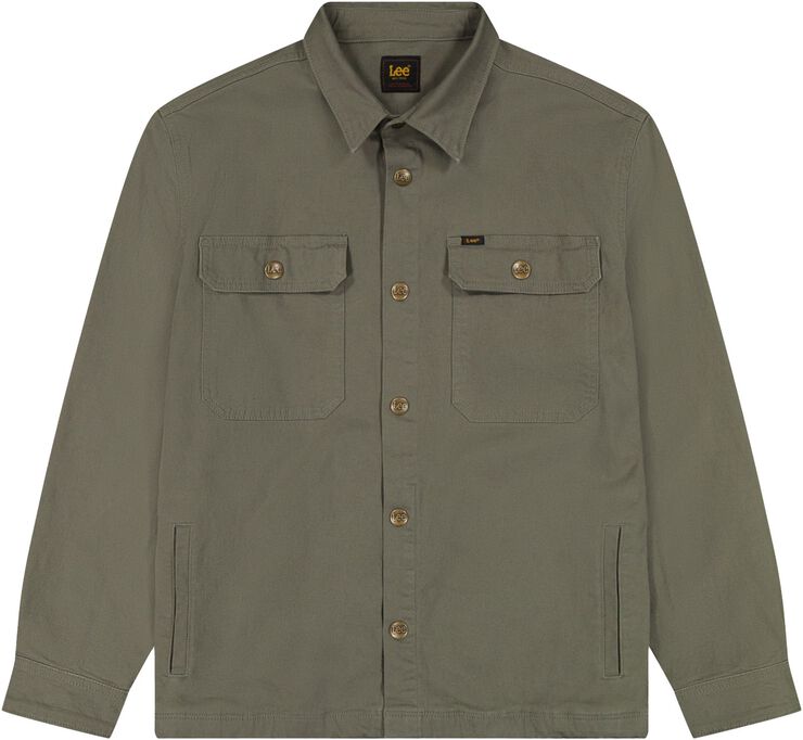 Lee 2 Pocket Overshirt i olivengroen
