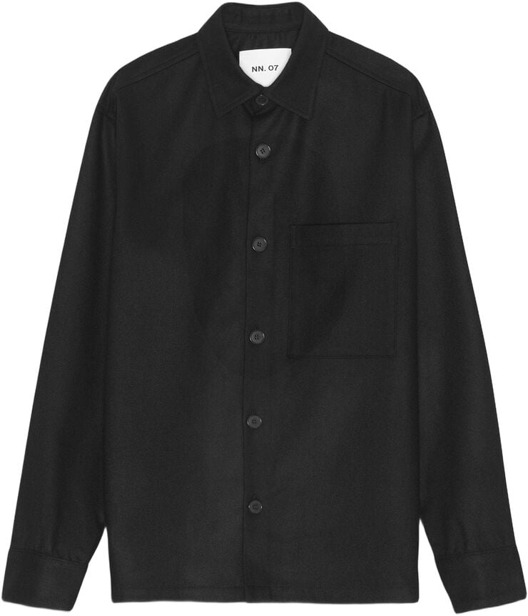 NN07 Freddy 1630 overshirt i sort