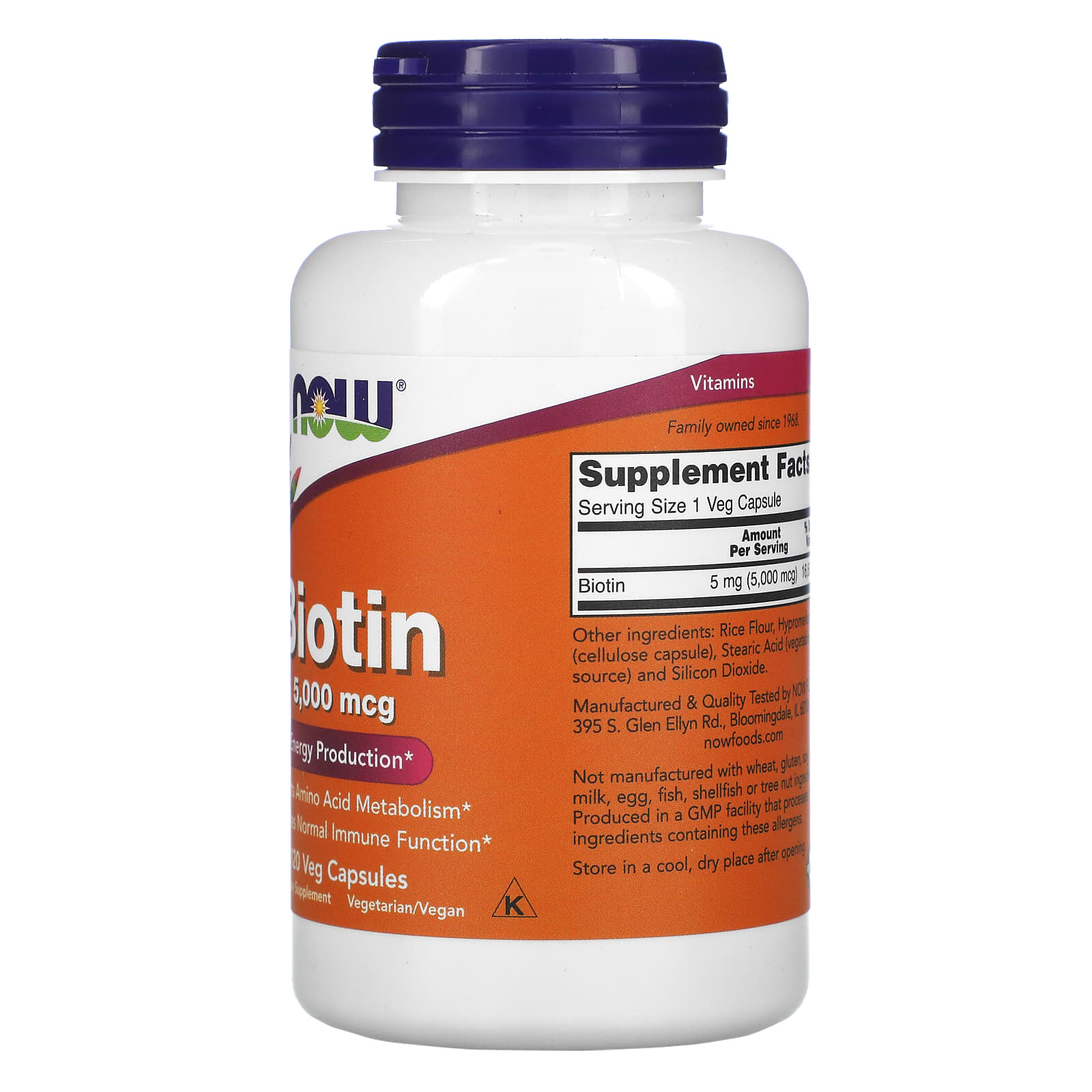 NOW Foods Biotin 5000 mcg