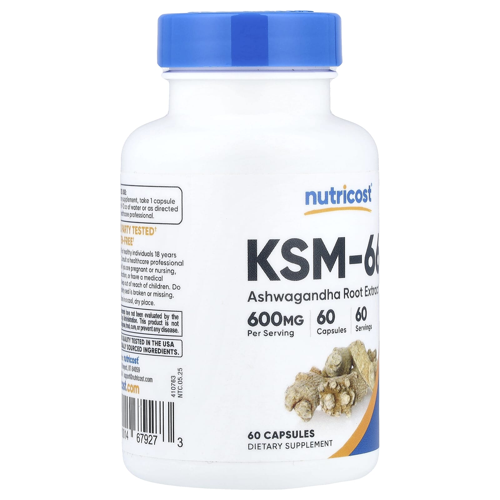 Nutricost KSM-66 Ashwagandha Root Extract 600 mg kapsler