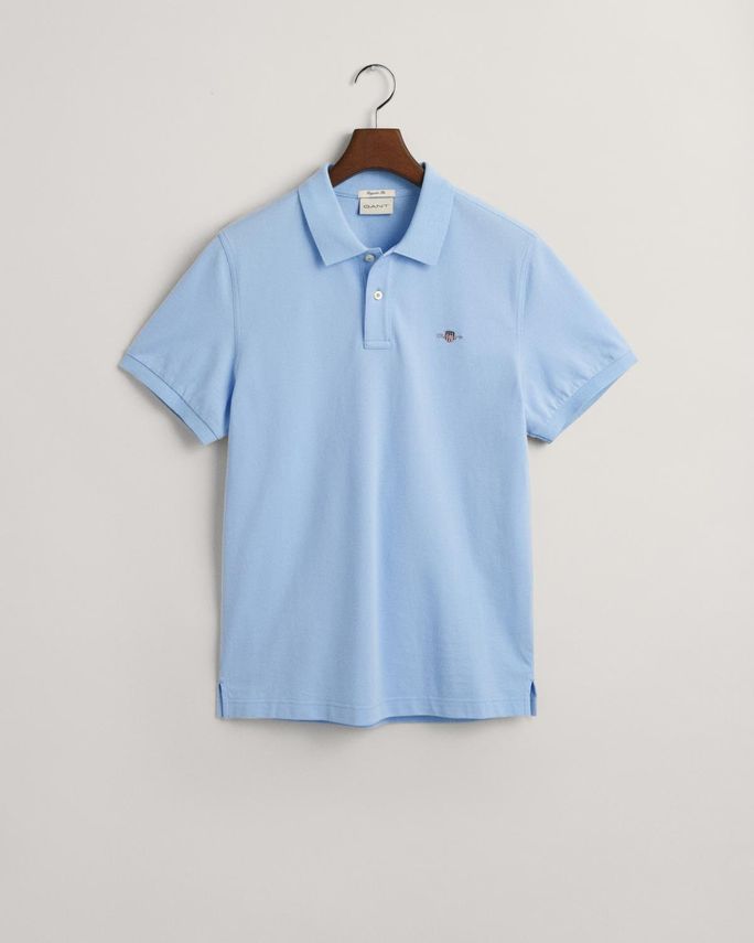GANT Shield Pique polo shirt i capri blue