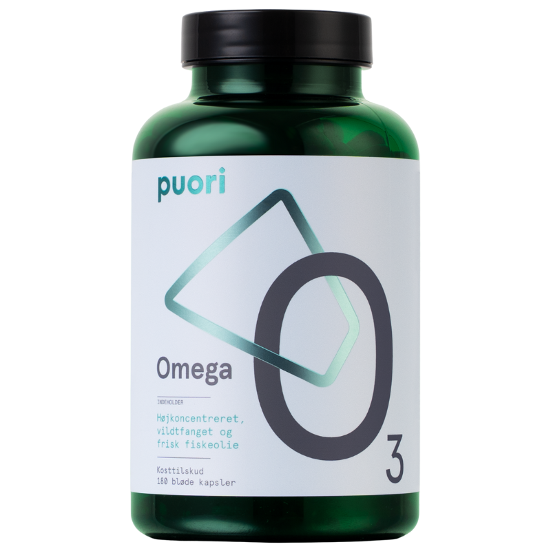 Puori Omega-3 O3 fiskeolie 180 kapsler