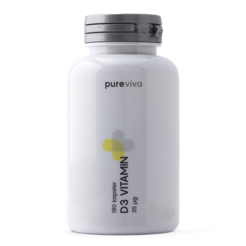 Pureviva D3 Vitamin 180 kapsler