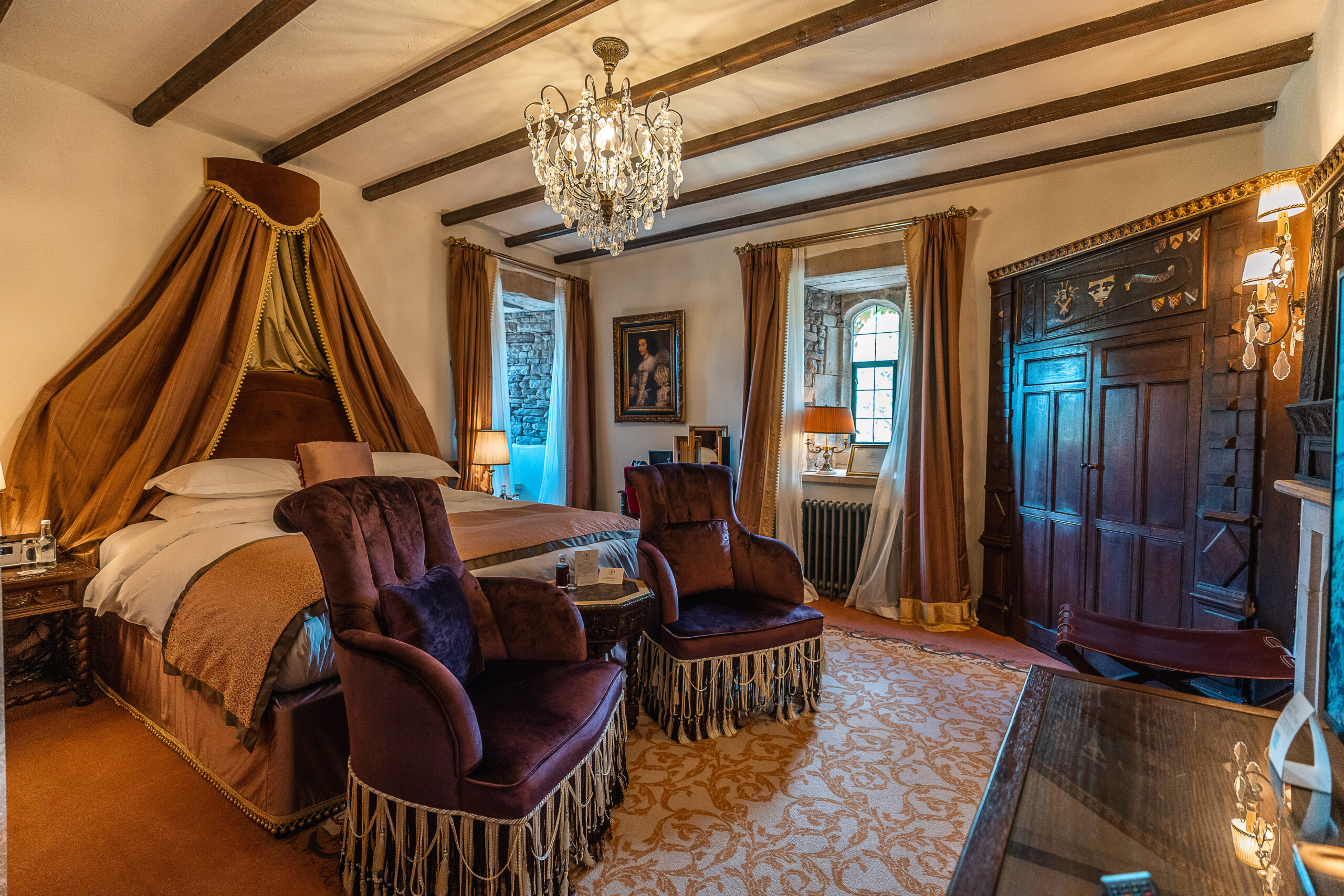 Deluxe bedchamber på Thornbury Castle