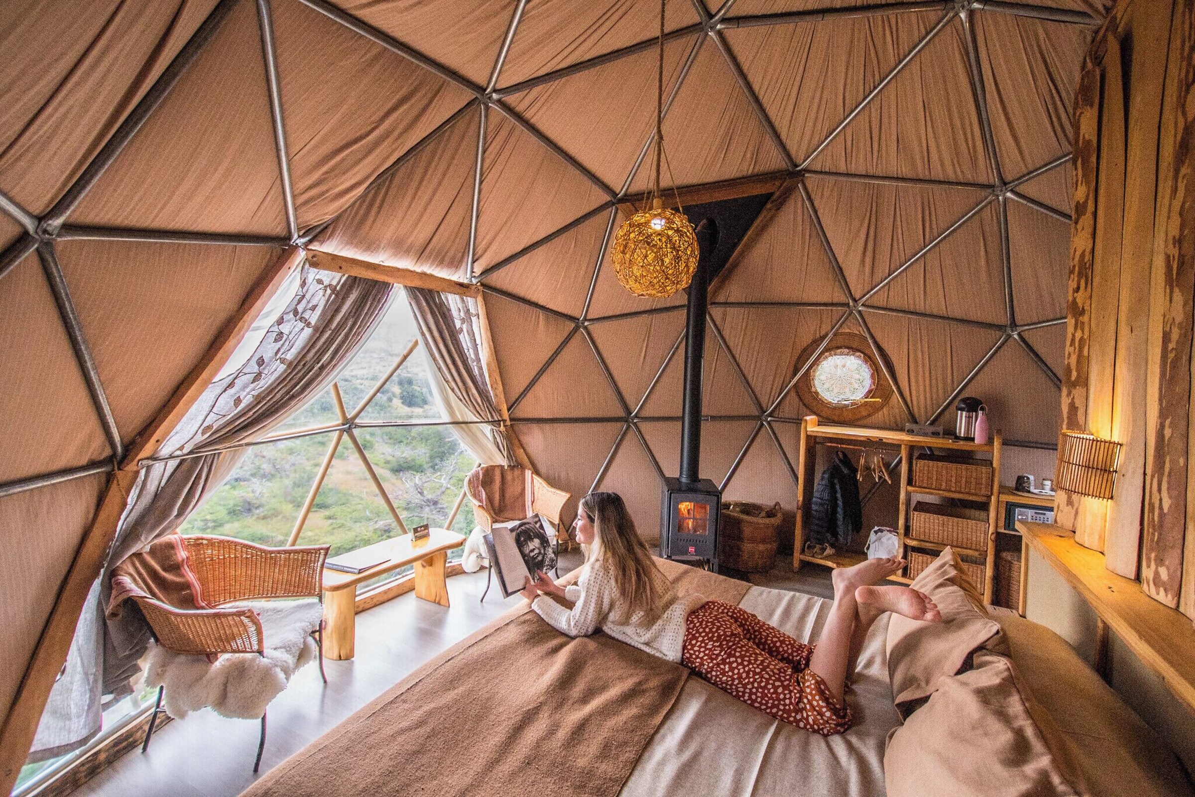 Suite-dome hos Ecocamp Patagonia i Torres del Paine