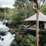 Waterfall Tent hos Shinta Mani Wild ved floden i Cambodja