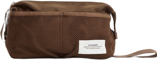 AY Studios dark brown wash bag
