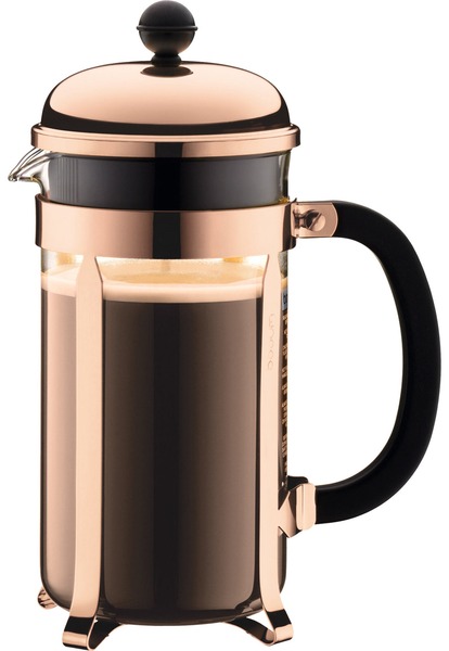 Bodum Chambord stempelkande med fod og kobberlook