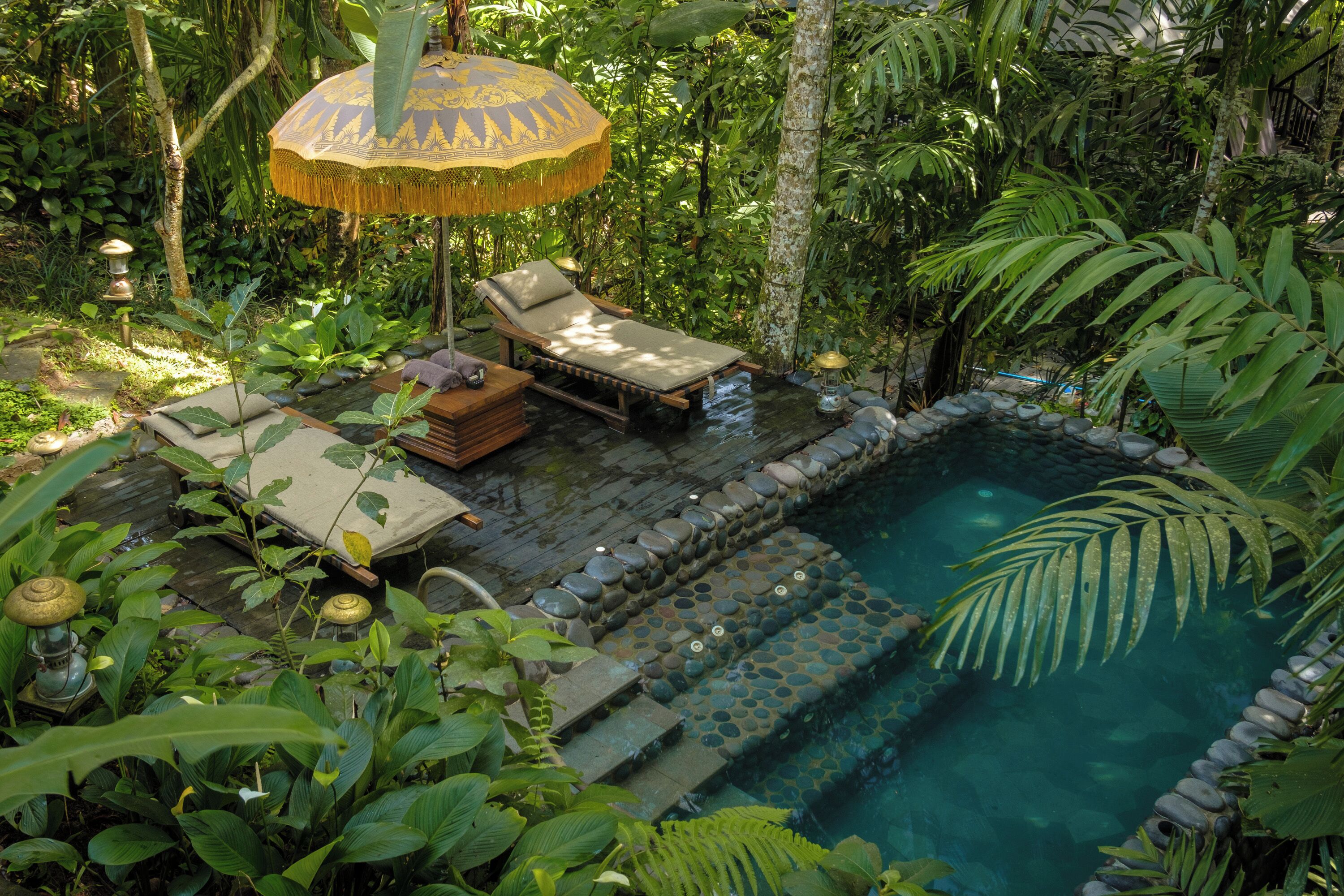 Privat pool og jungletelt på Capella Ubud Bali