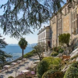 Terrasse og slotsside på CastelBrando i Veneto