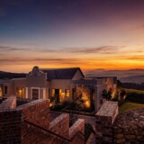 Delaire Graff i Cape Winelands ved solnedgang
