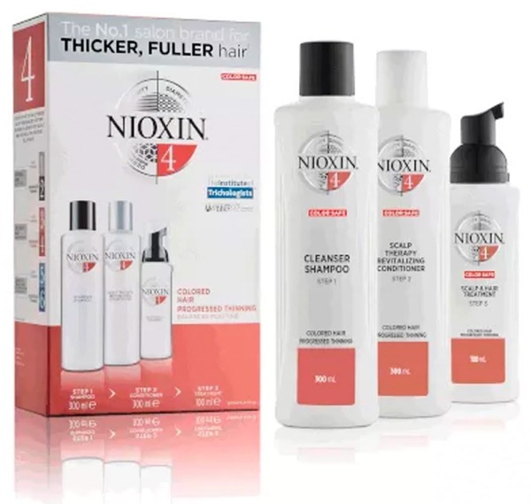 NIOXIN System 4 kit med shampoo balsam og hovedbundsbehandling
