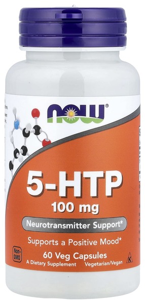 NOW Foods 5-HTP 100 mg 60 vegetabilske kapsler