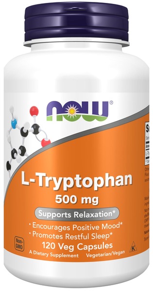 NOW Foods L-Tryptophan 500 mg 120 kapsler