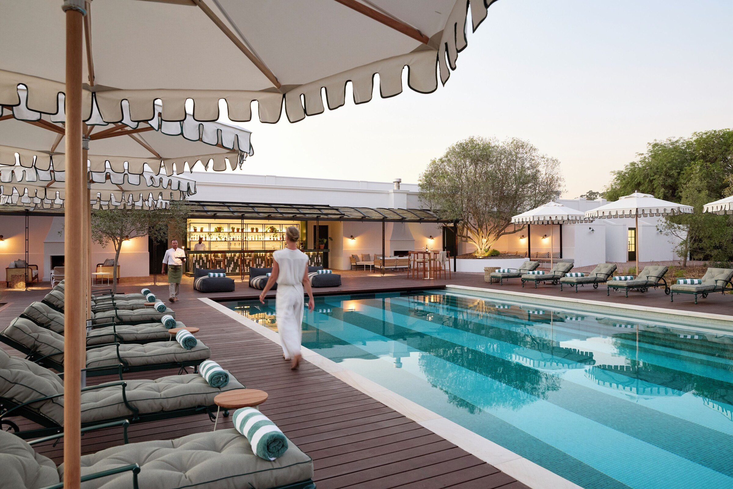 Poolområde på Spier Hotel i Stellenbosch