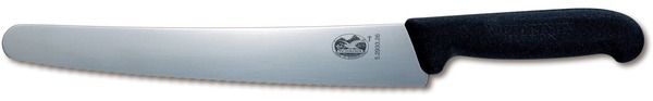 Victorinox Fibrox brødkniv med sort fibroxskæfte og 26 cm blad