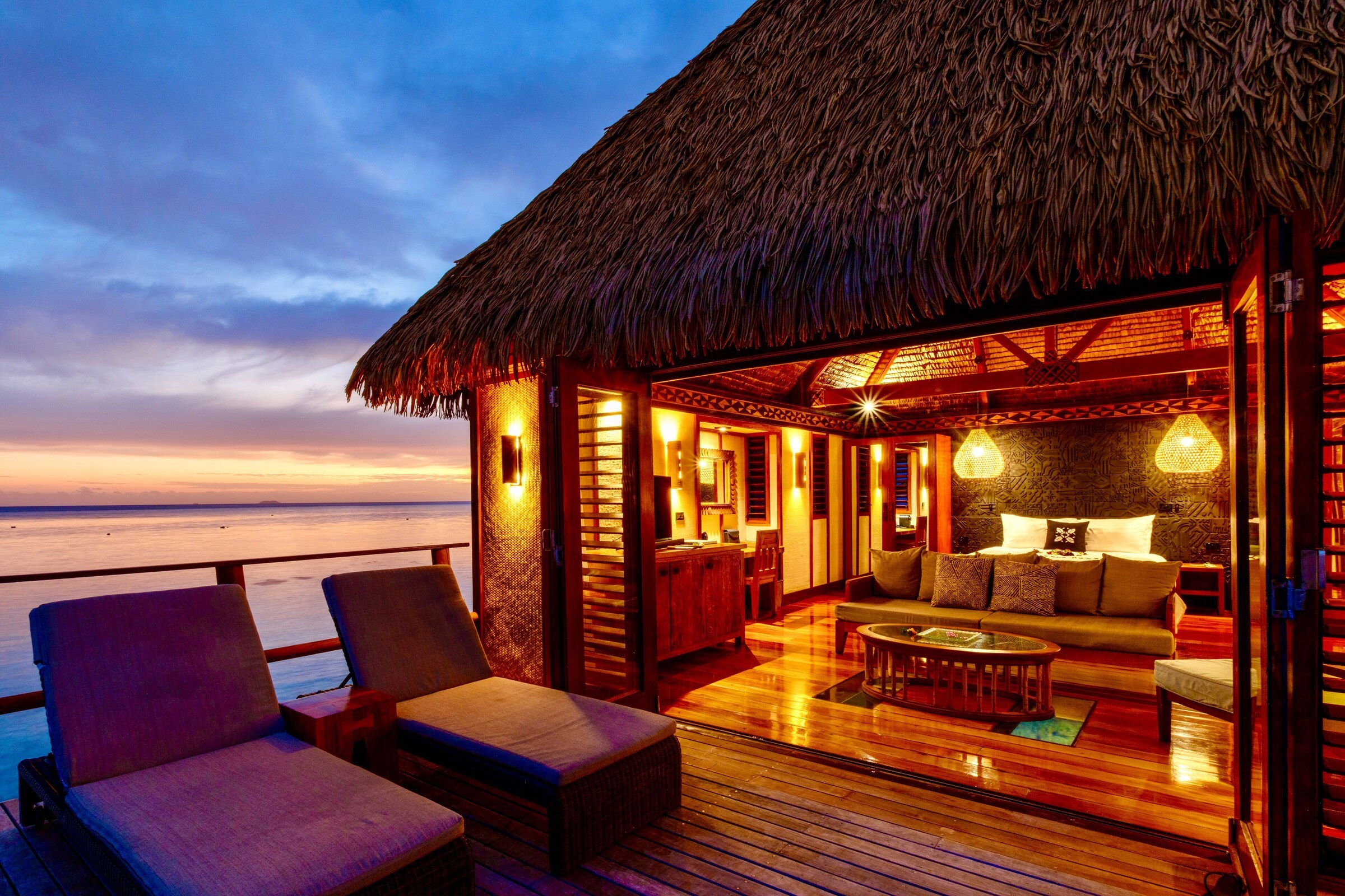 Likuliku Lagoon Resort overwater bure i Fiji