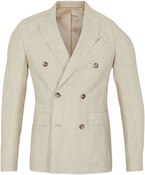 Sand Ringo DB light caramel dobbeltradet blazer til mænd