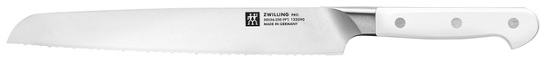 Zwilling Pro Le Blanc savtakket brødkniv med hvidt håndtag